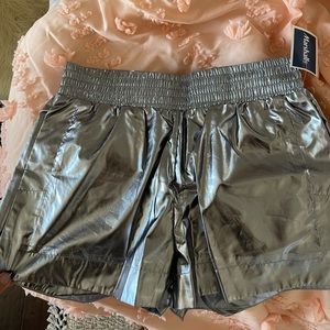 NWT Silver metallic ivy park shorts